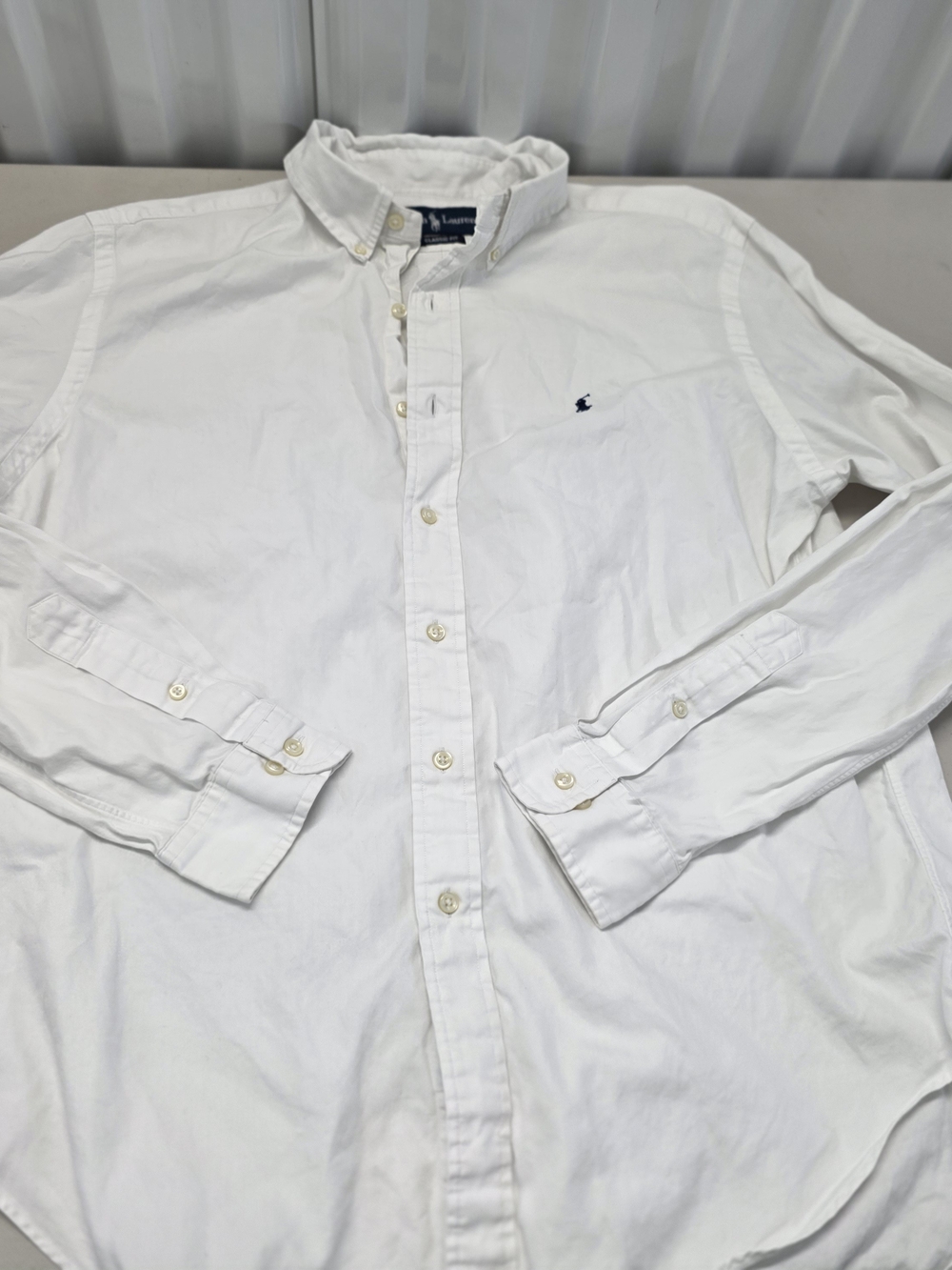 Ralph Lauren White Button Down Shirt Men's Size 16.5 36/37